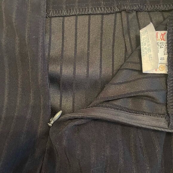 JOSEPH RIBKOFF 2 pieces skirt jacket ribbed  black velvet set SIZE 10 VINTAGE - Picture 7 of 11